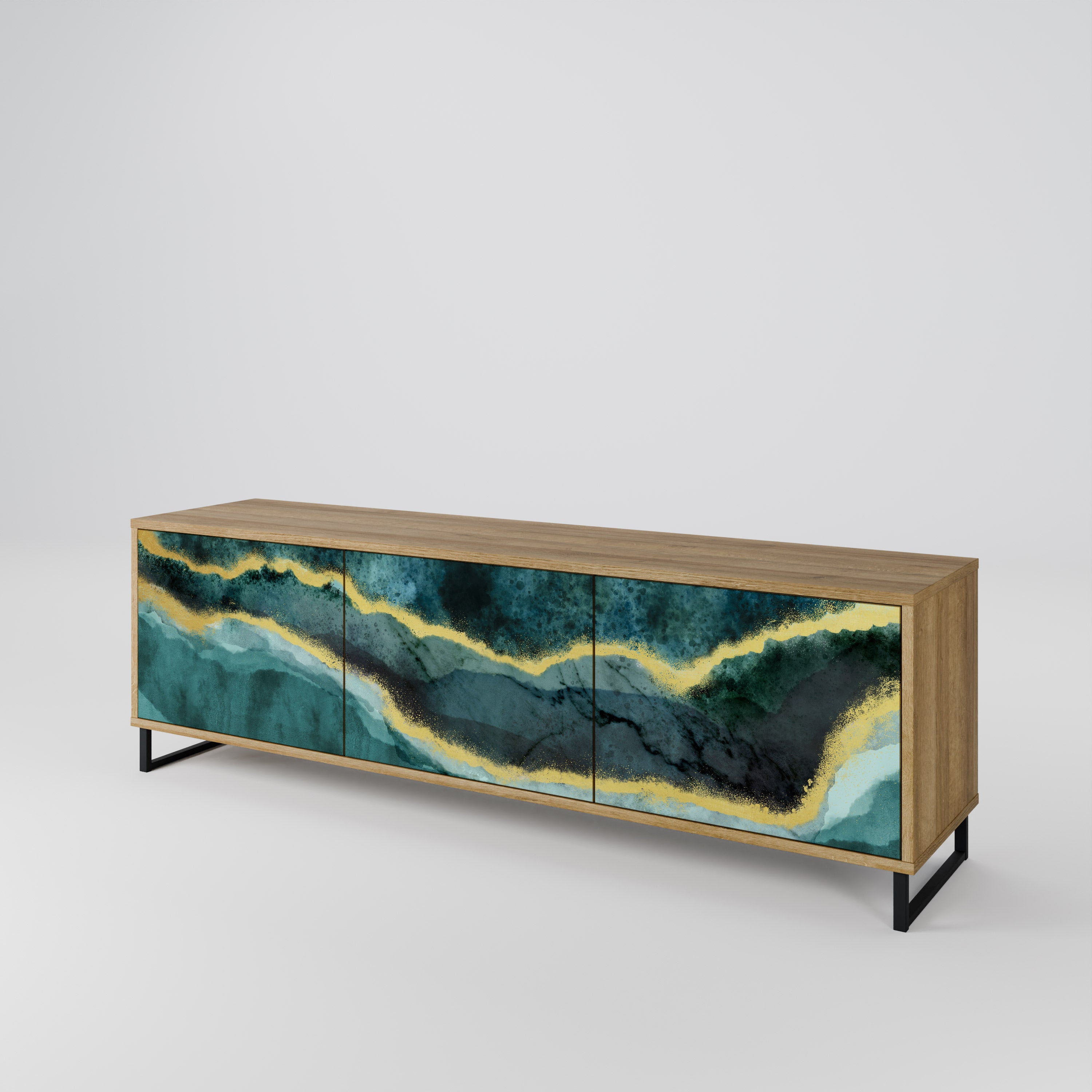 GOLDRUSH ODYSSEY Mueble de TV de 3 Puertas