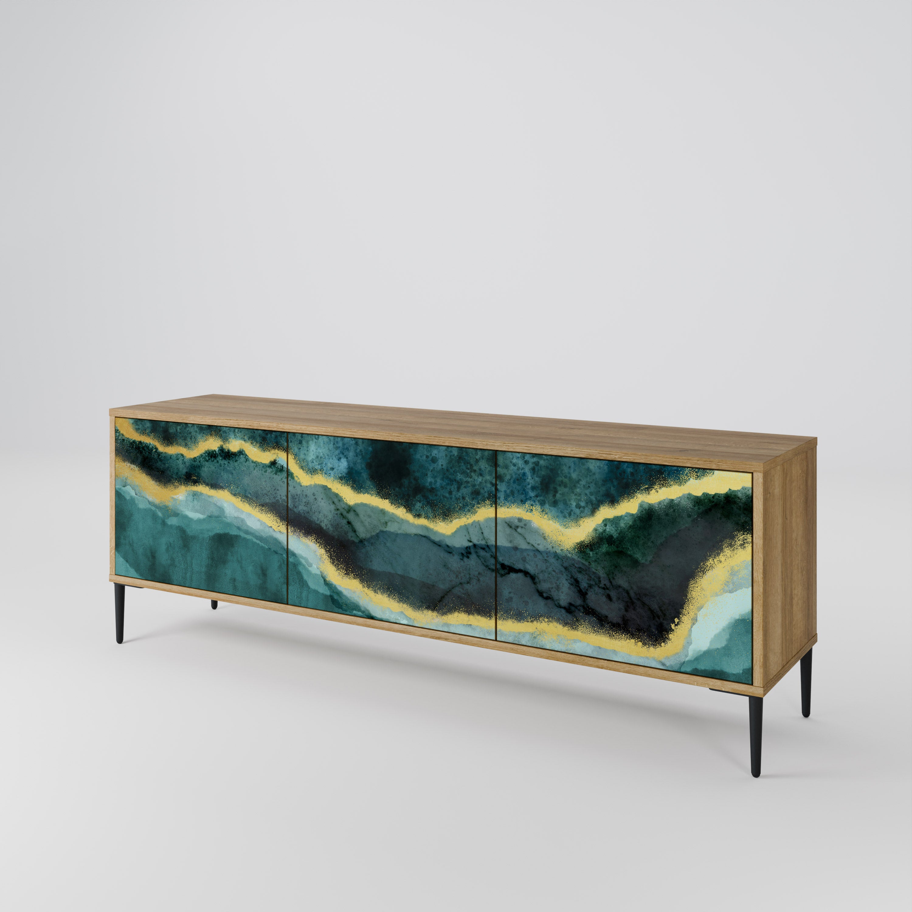 GOLDRUSH ODYSSEY Mueble de TV de 3 Puertas