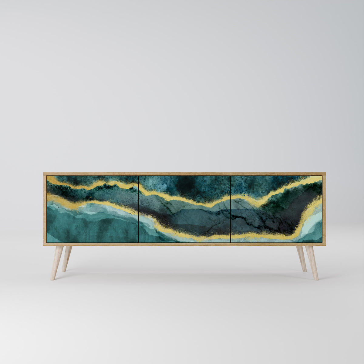 GOLDRUSH ODYSSEY Mueble de TV de 3 Puertas