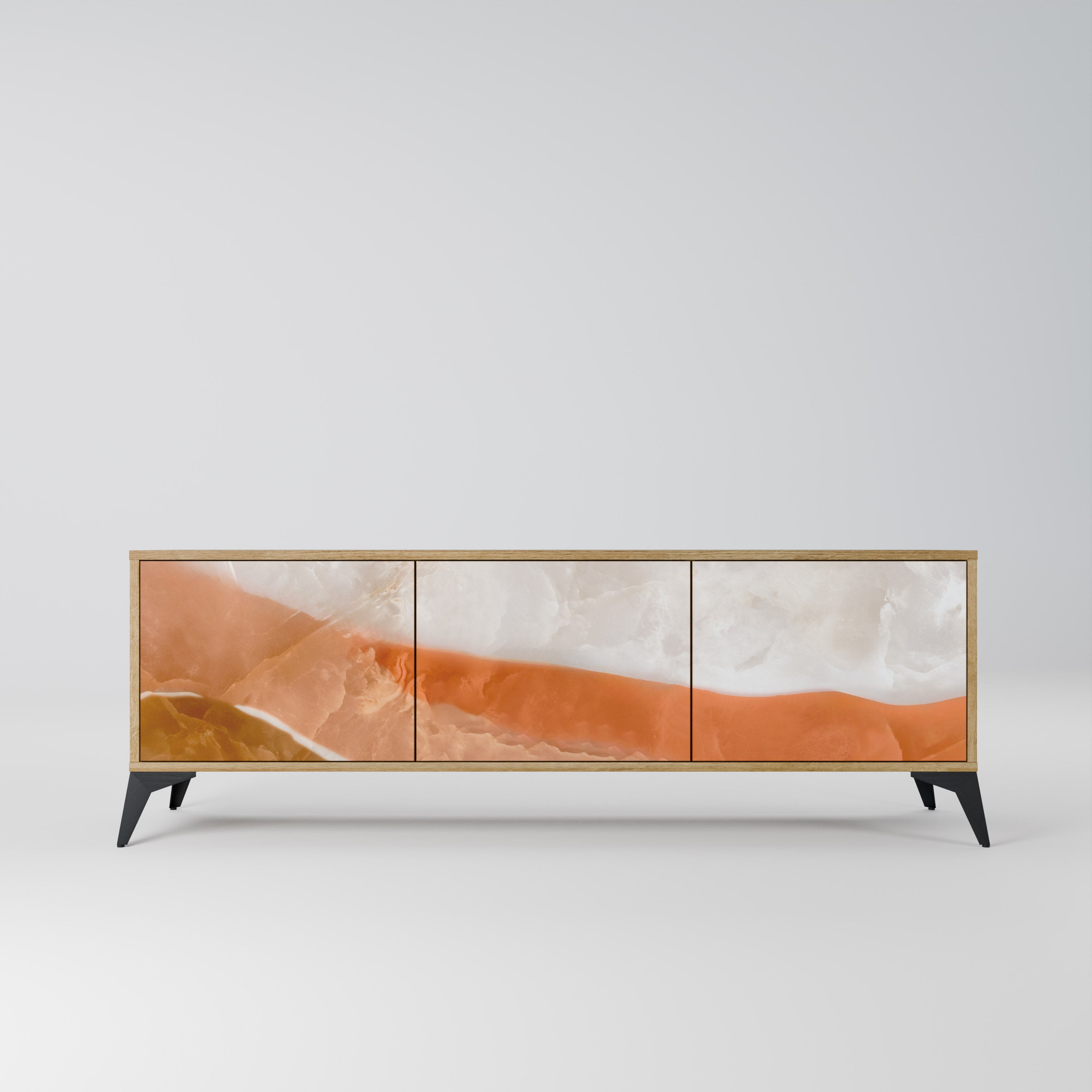 SANDHILLS SPLENDOUR 3-Door TV Stand in Oak Effect