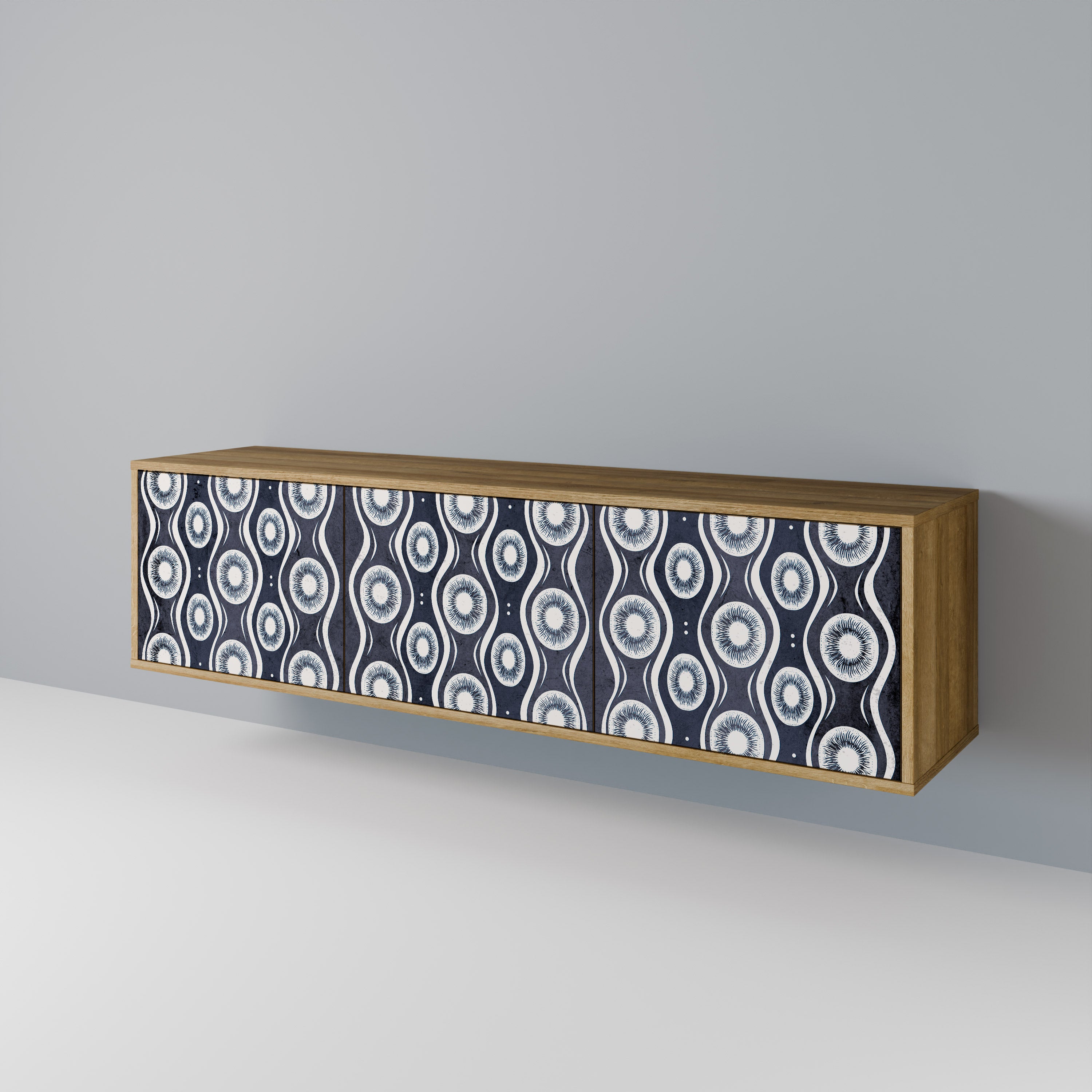 GRAPHITE EYES Mueble de TV de 3 Puertas