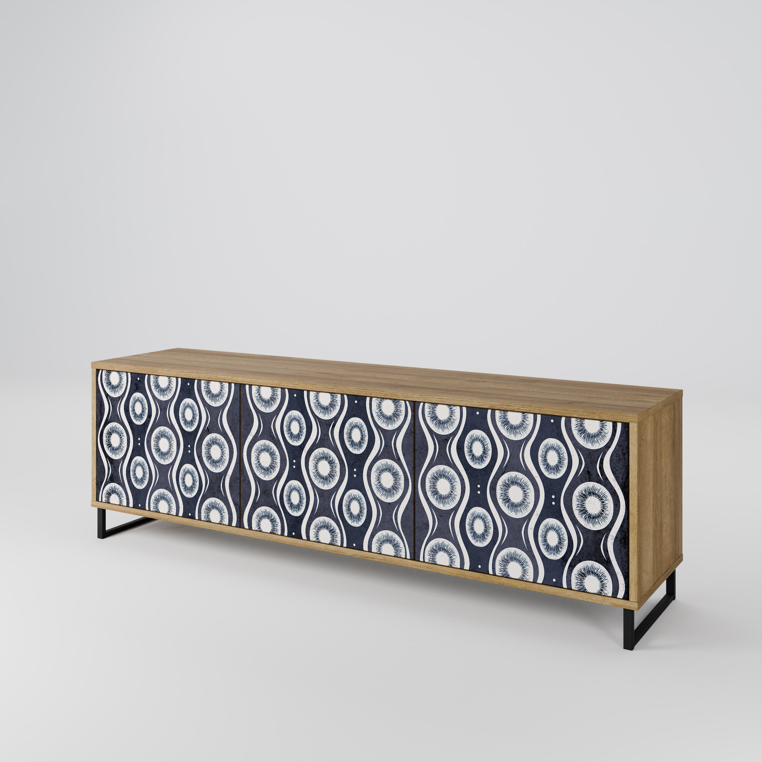 GRAPHITE EYES Mueble de TV de 3 Puertas