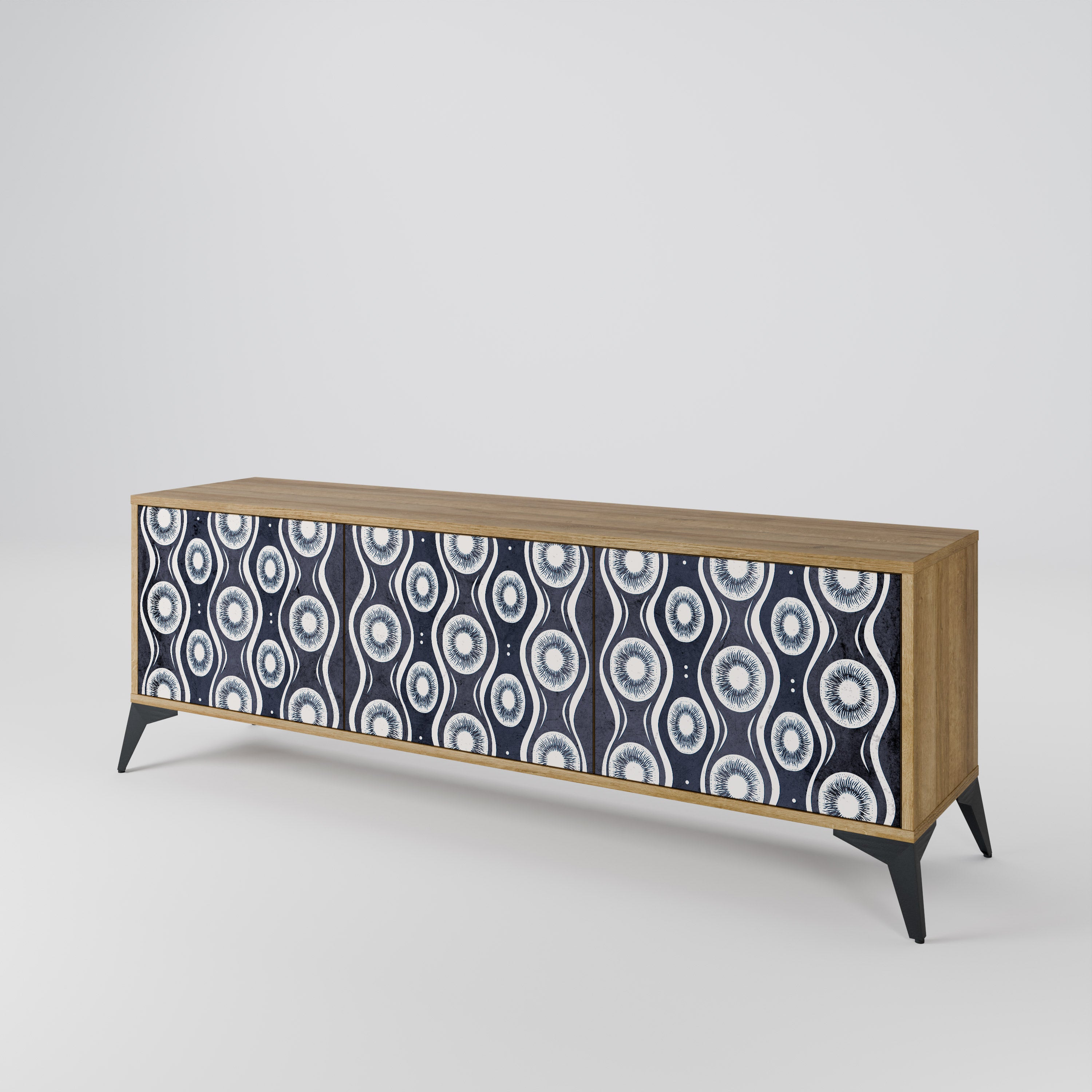 GRAPHITE EYES Mueble de TV de 3 Puertas