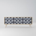 GRAPHITE EYES 3-Door TV Stand in Oak Effect