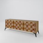 BROWN EYES 3-Door TV Stand in Oak Effect