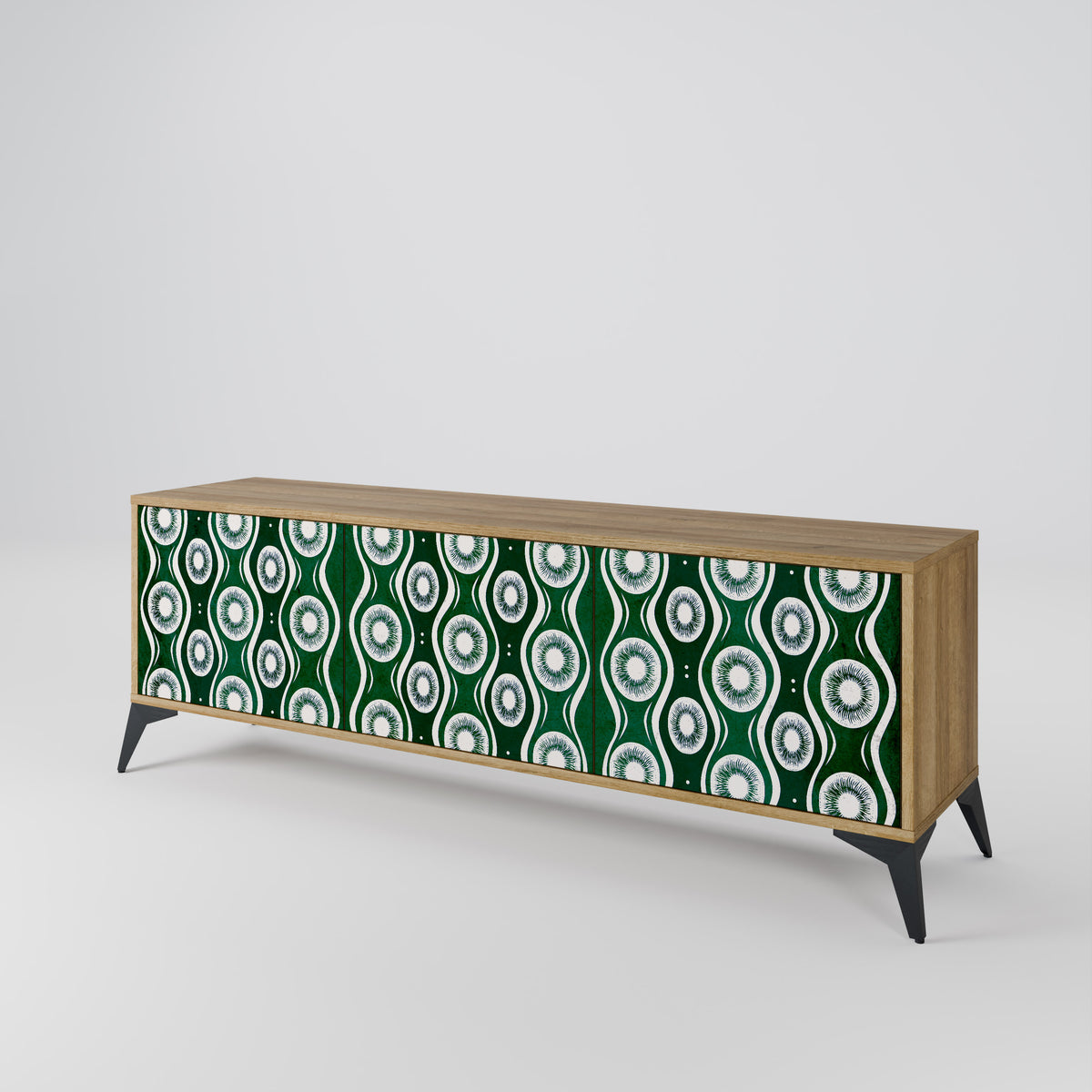 GREEN EYES Mueble de TV de 3 Puertas