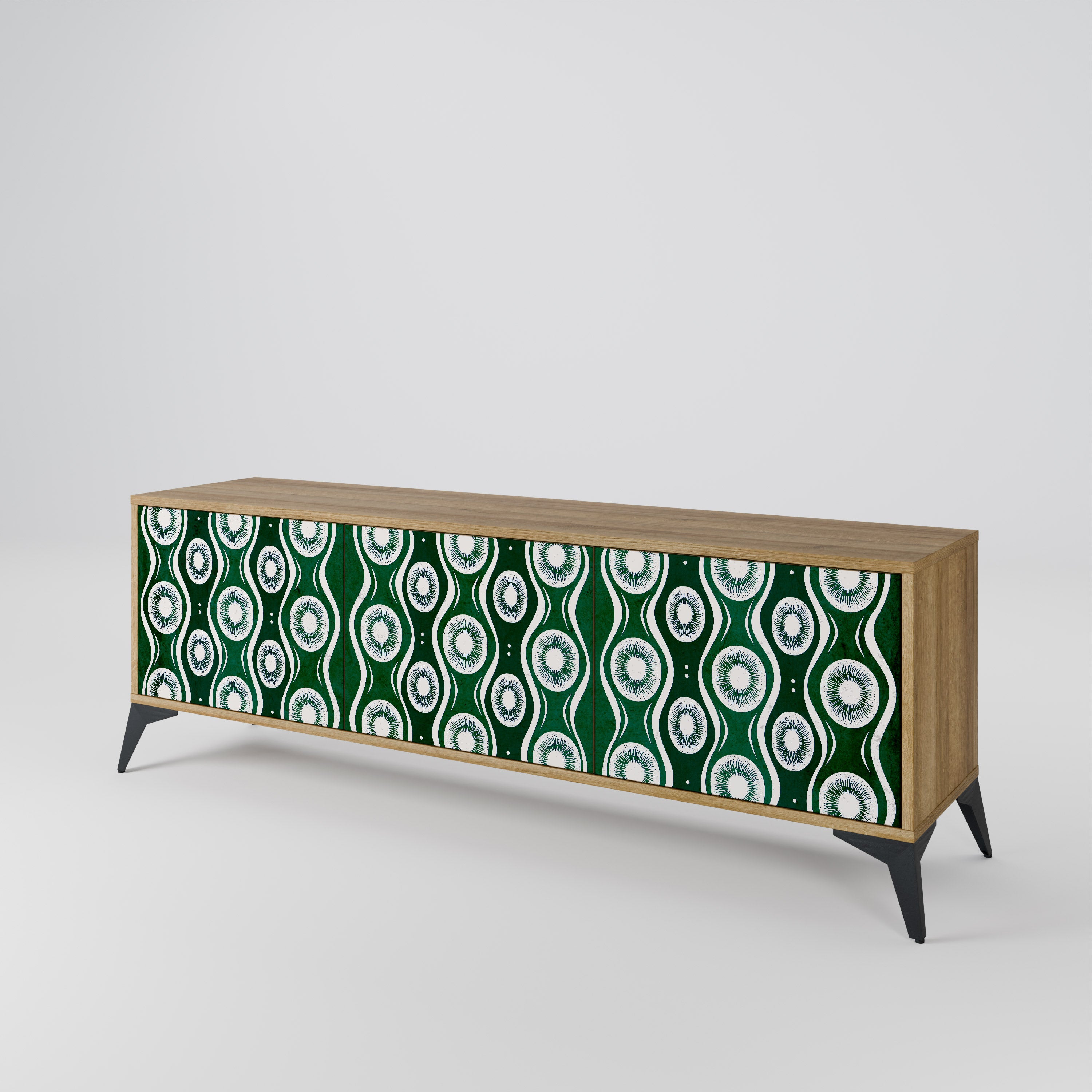 GREEN EYES Mueble de TV de 3 Puertas