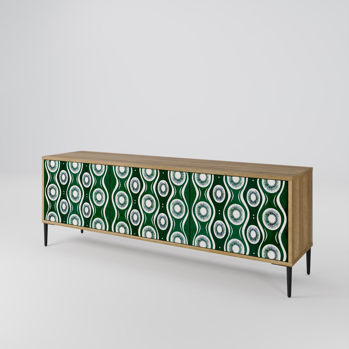GREEN EYES Mueble de TV de 3 Puertas