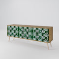 GREEN EYES Mueble de TV de 3 Puertas