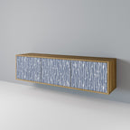 GRAPHITE RAIN 3-Door TV Stand in Oak Effect