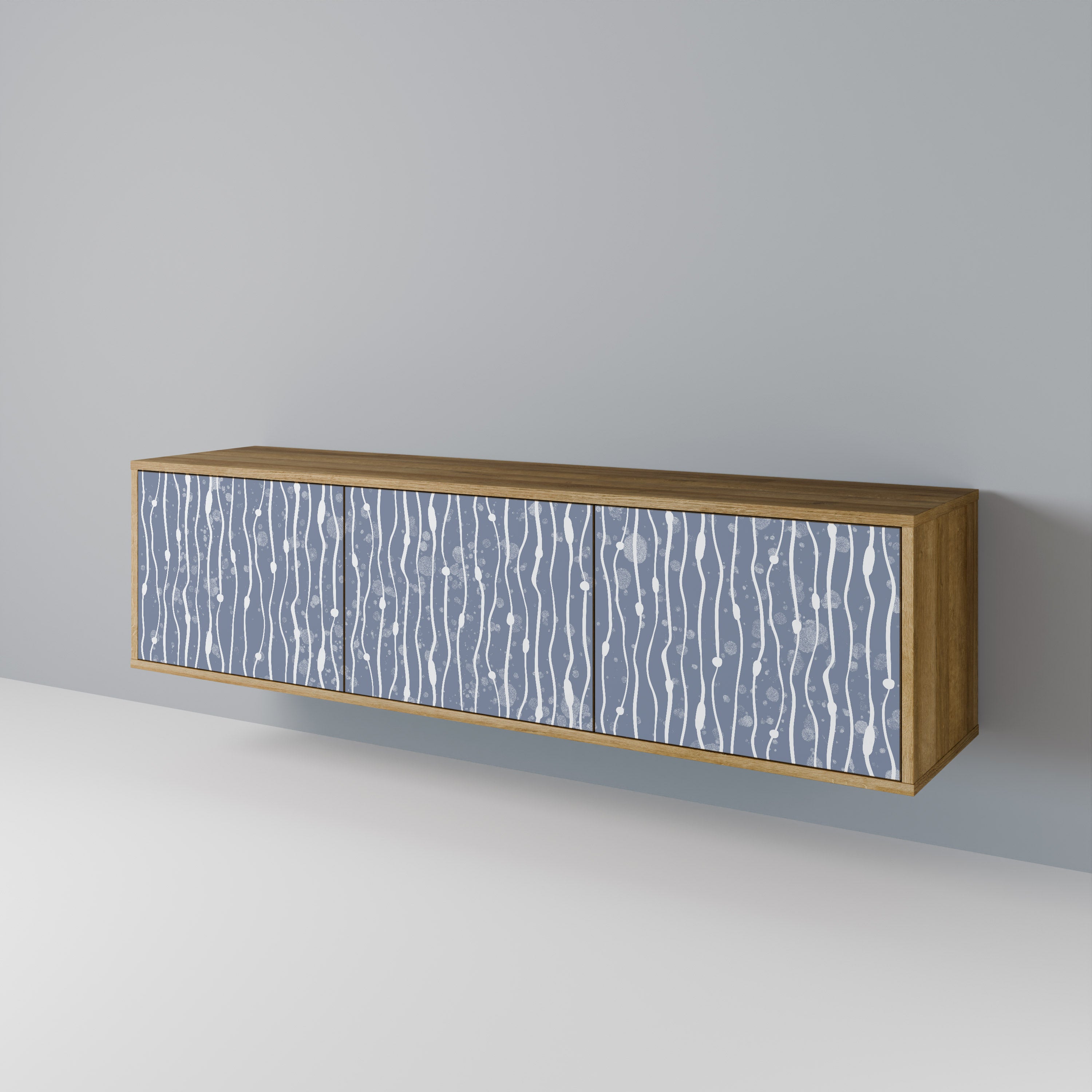 GRAPHITE RAIN Mueble de TV de 3 Puertas