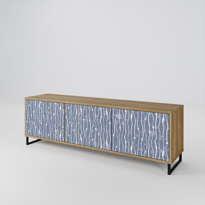 GRAPHITE RAIN Mueble de TV de 3 Puertas