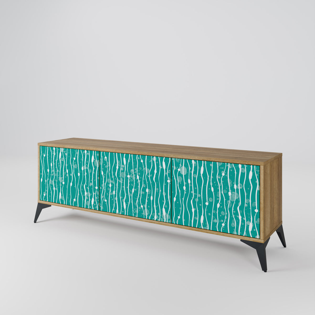 TURQUOISE RAIN Mueble de TV de 3 Puertas