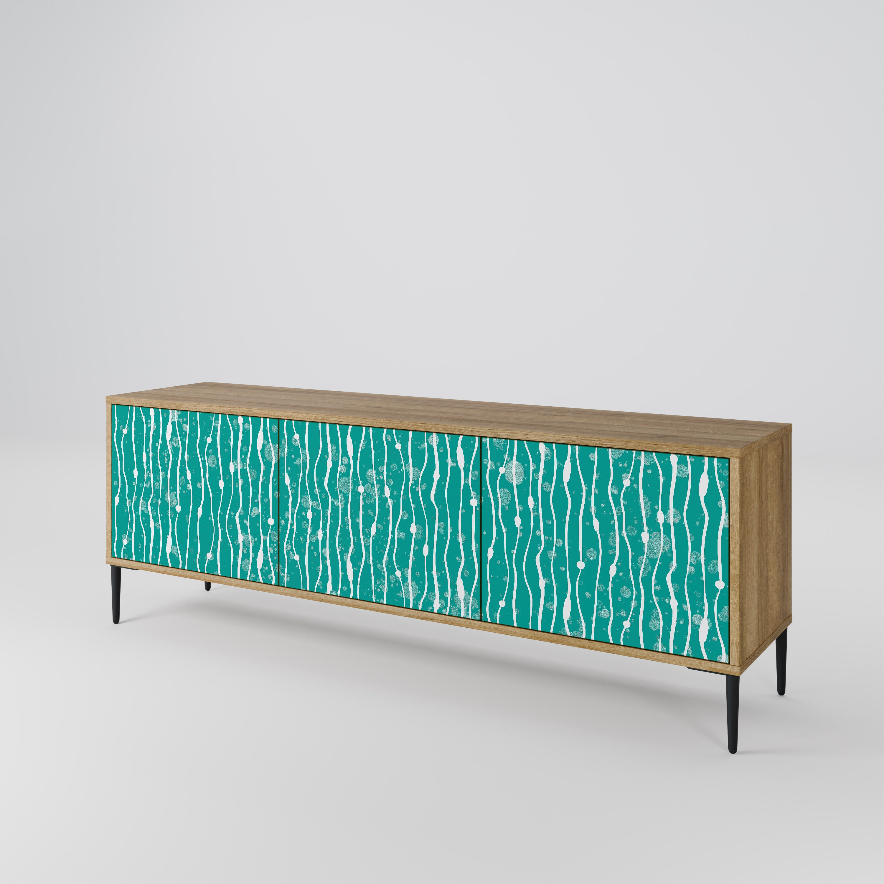 TURQUOISE RAIN Mueble de TV de 3 Puertas