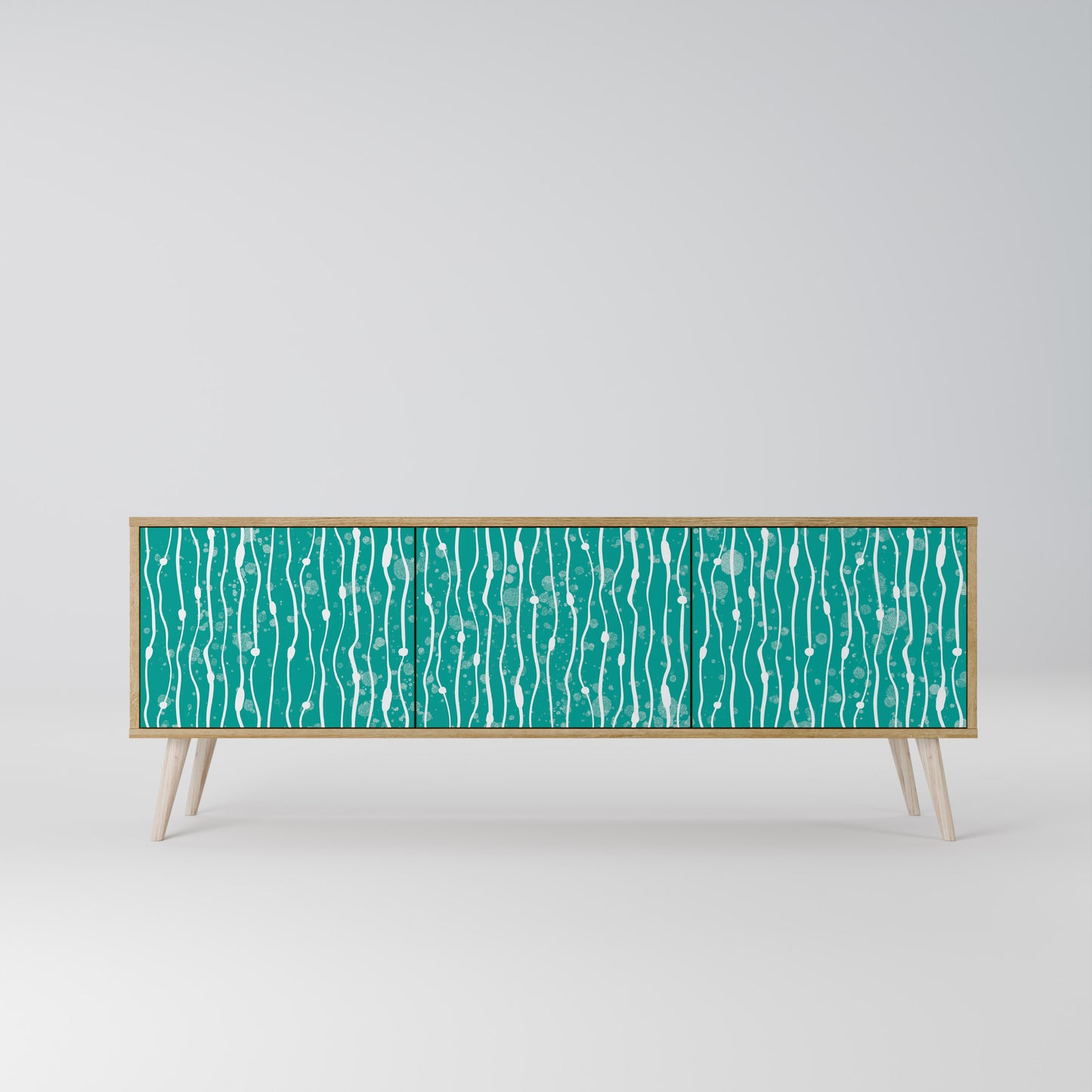 TURQUOISE RAIN Mueble de TV de 3 Puertas