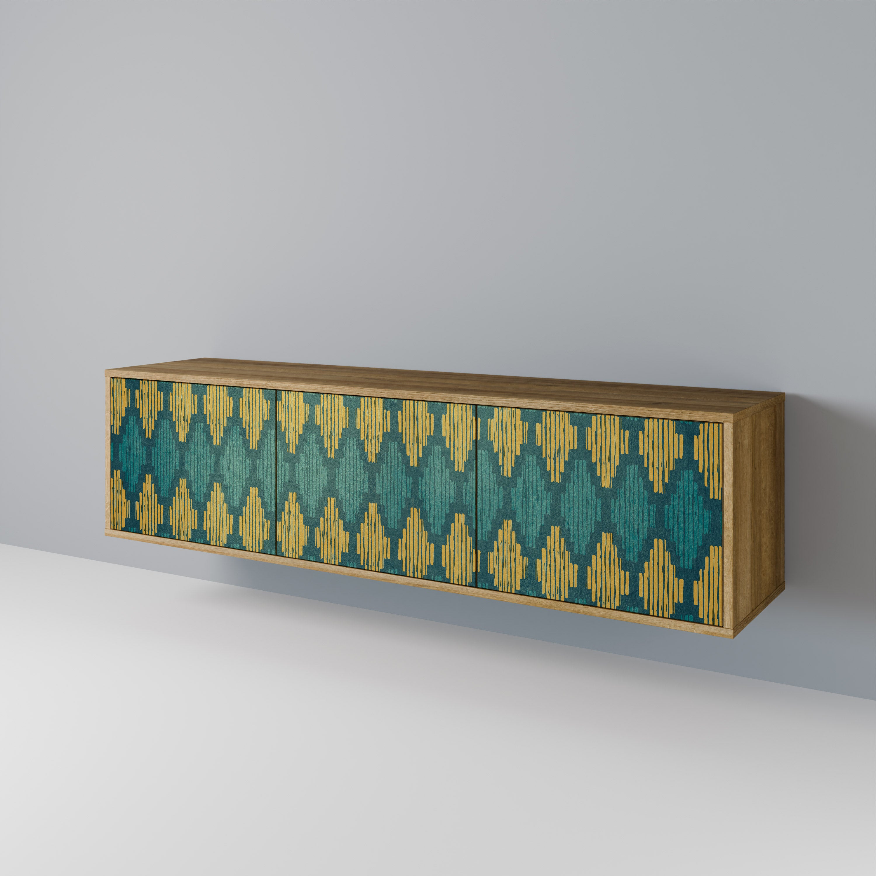 POLYGONS Mueble de TV de 3 Puertas