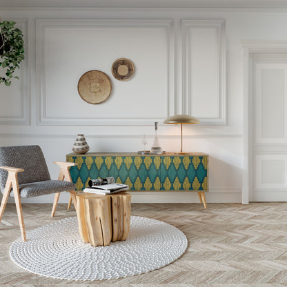 POLYGONS Mueble de TV de 3 Puertas