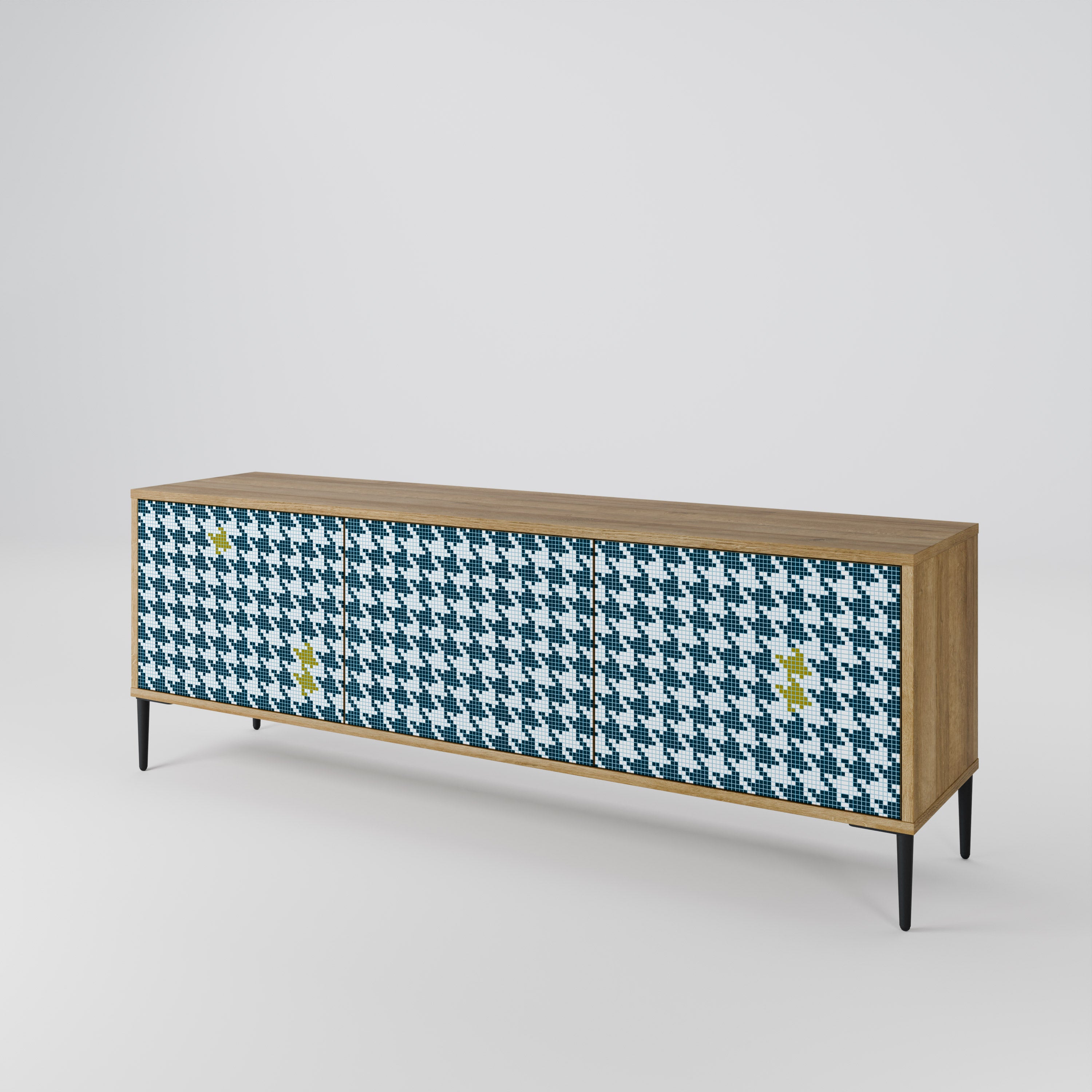 OUT OF CONTEXT 3-Door TV Stand in Oak Effect