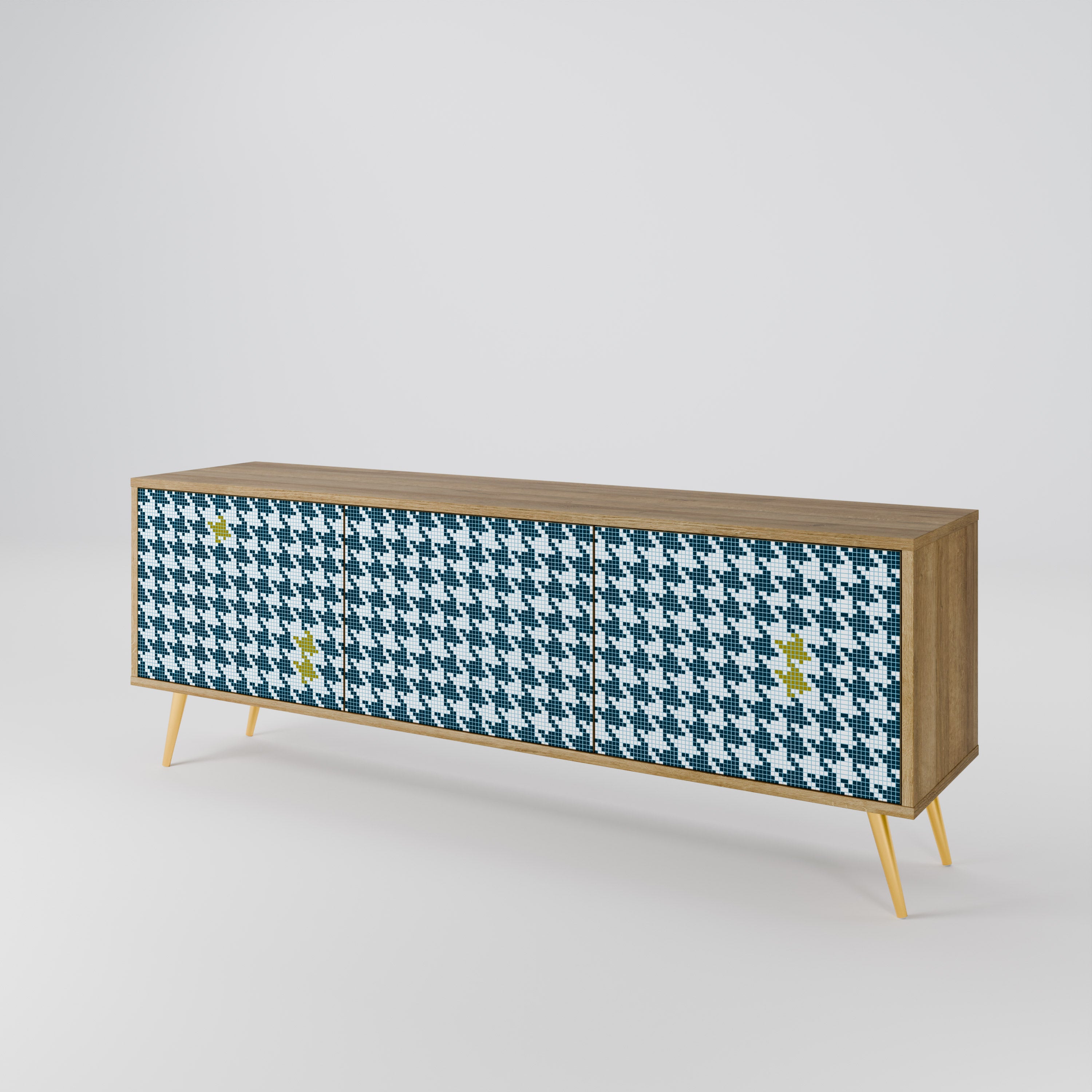 OUT OF CONTEXT 3-Door TV Stand in Oak Effect