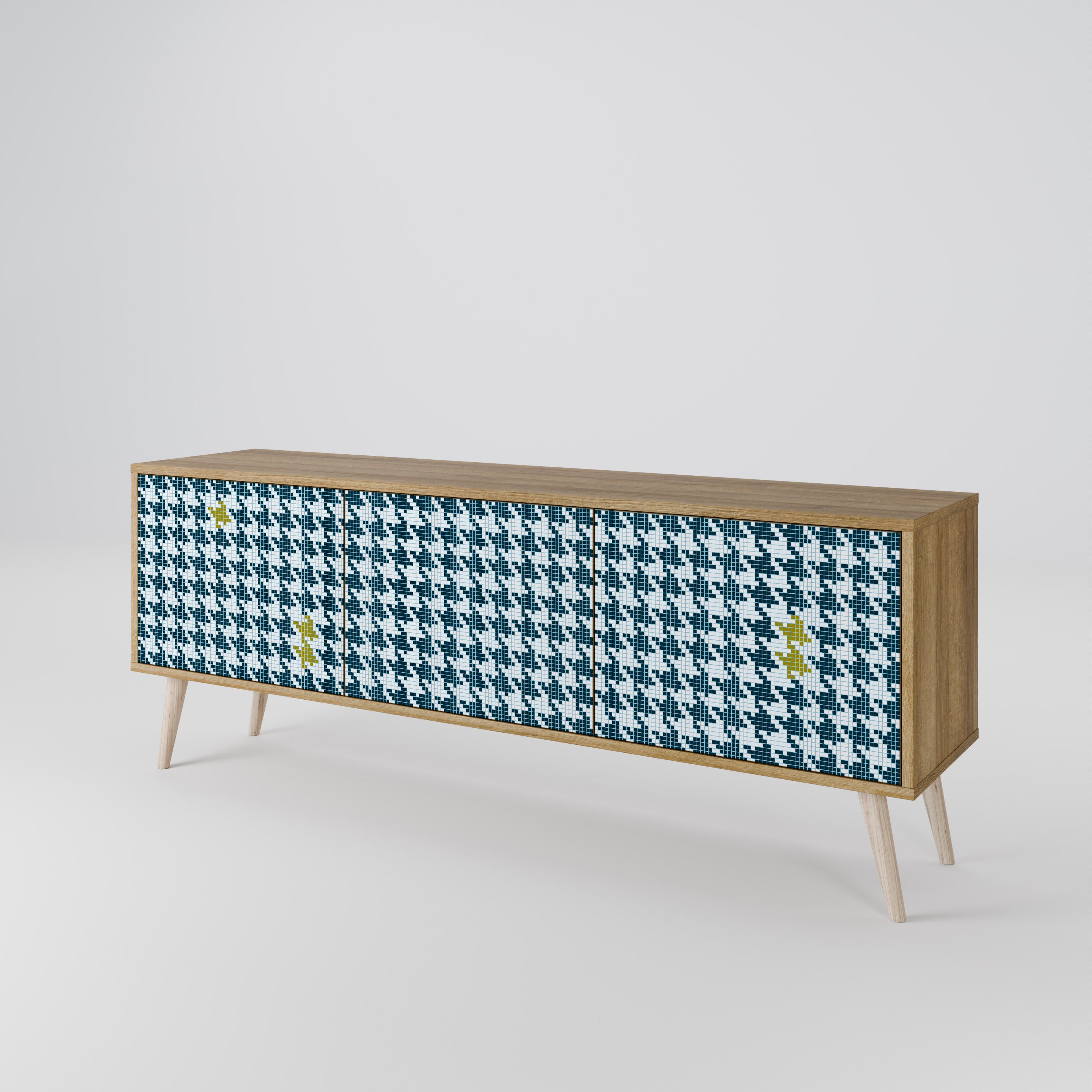 OUT OF CONTEXT 3-Door TV Stand in Oak Effect