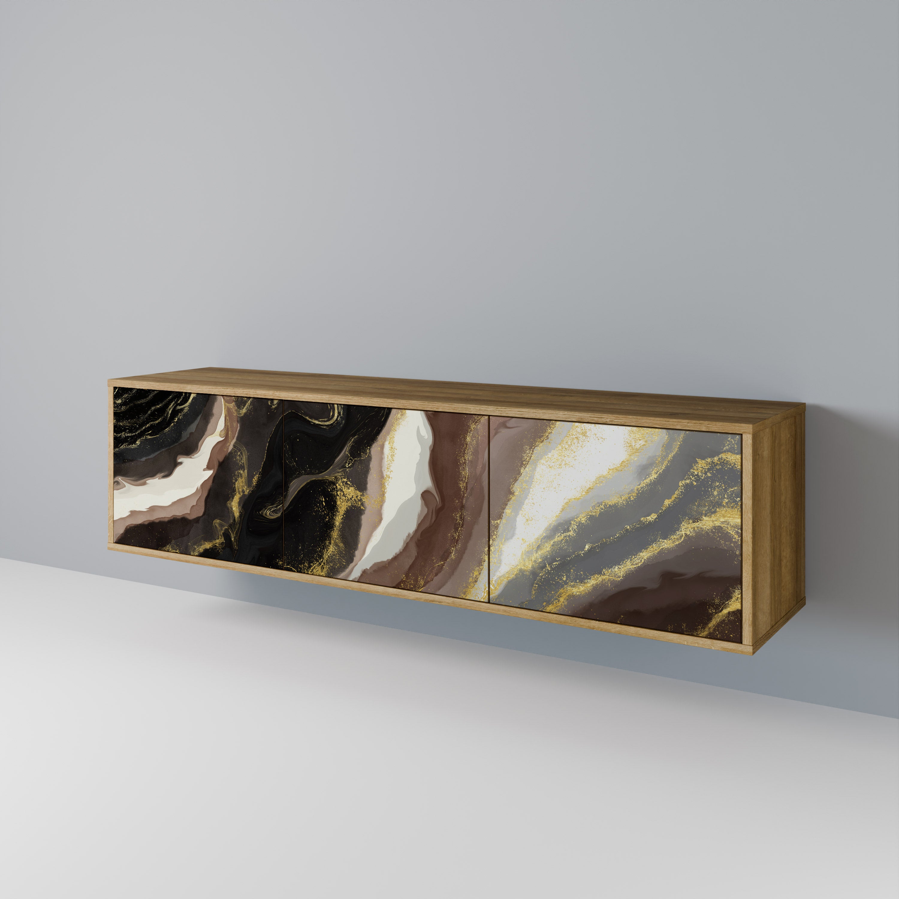 GOLD DUST Mueble de TV de 3 Puertas