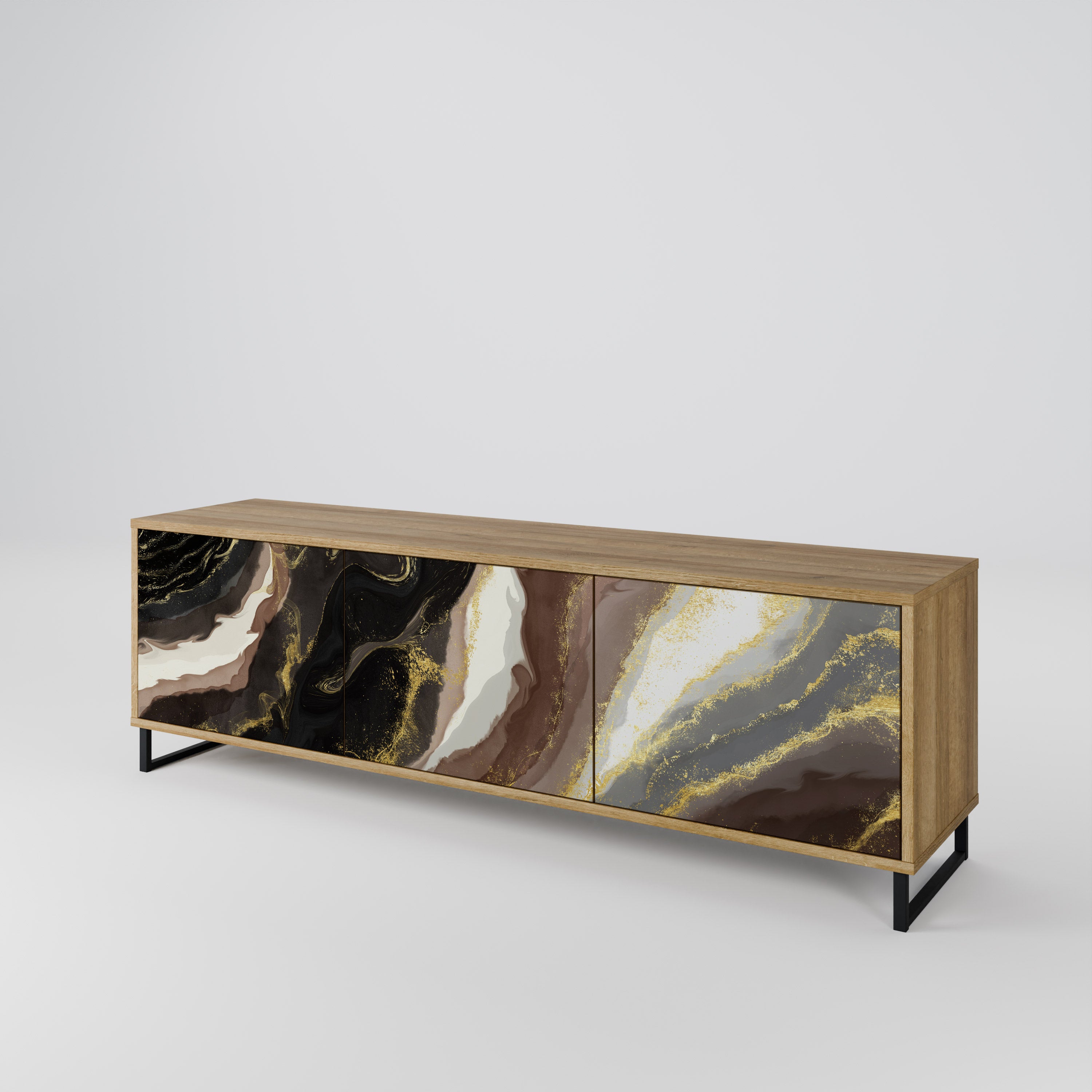 GOLD DUST Mueble de TV de 3 Puertas