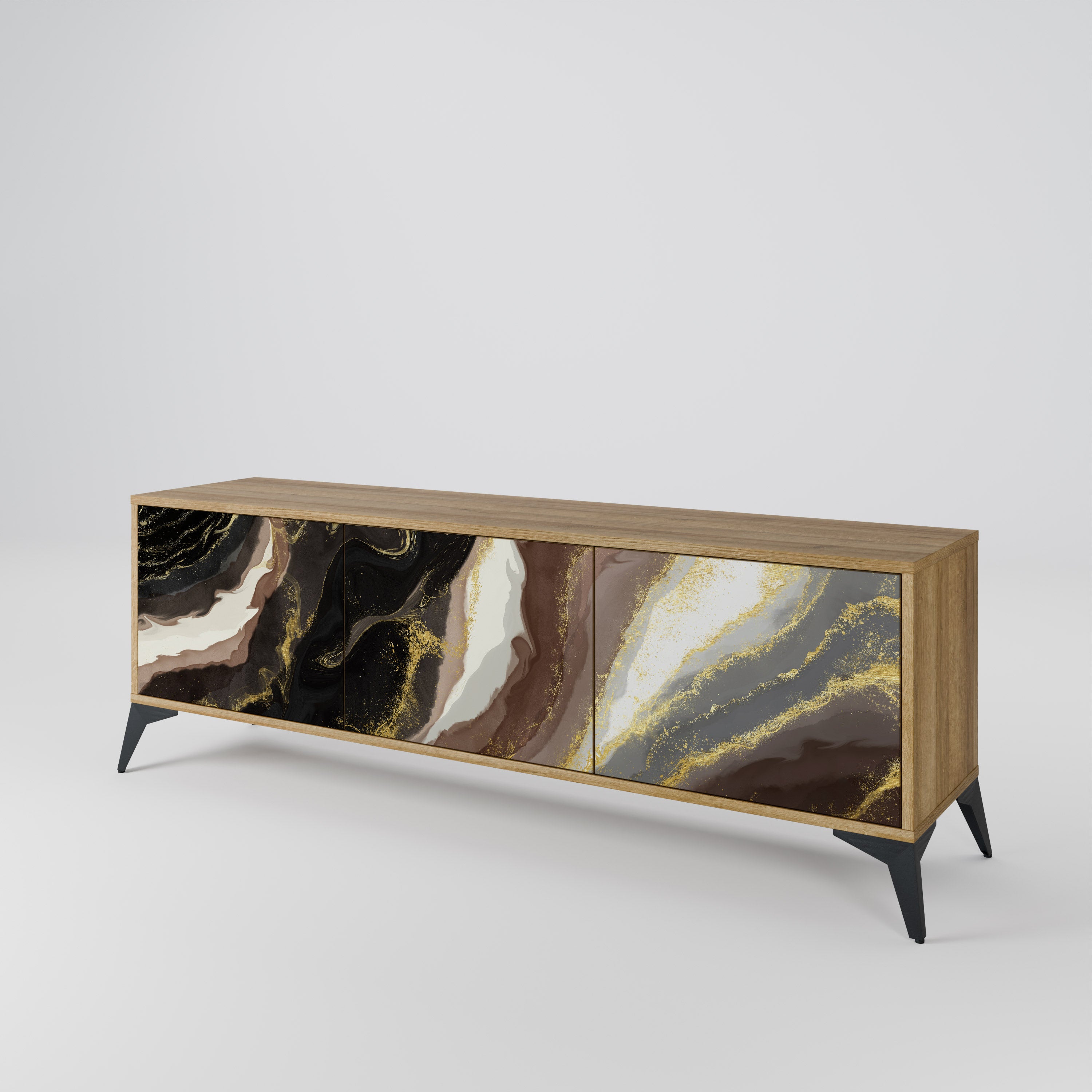 GOLD DUST Mueble de TV de 3 Puertas