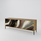 GOLD DUST 3-Door TV Stand in Oak Effect