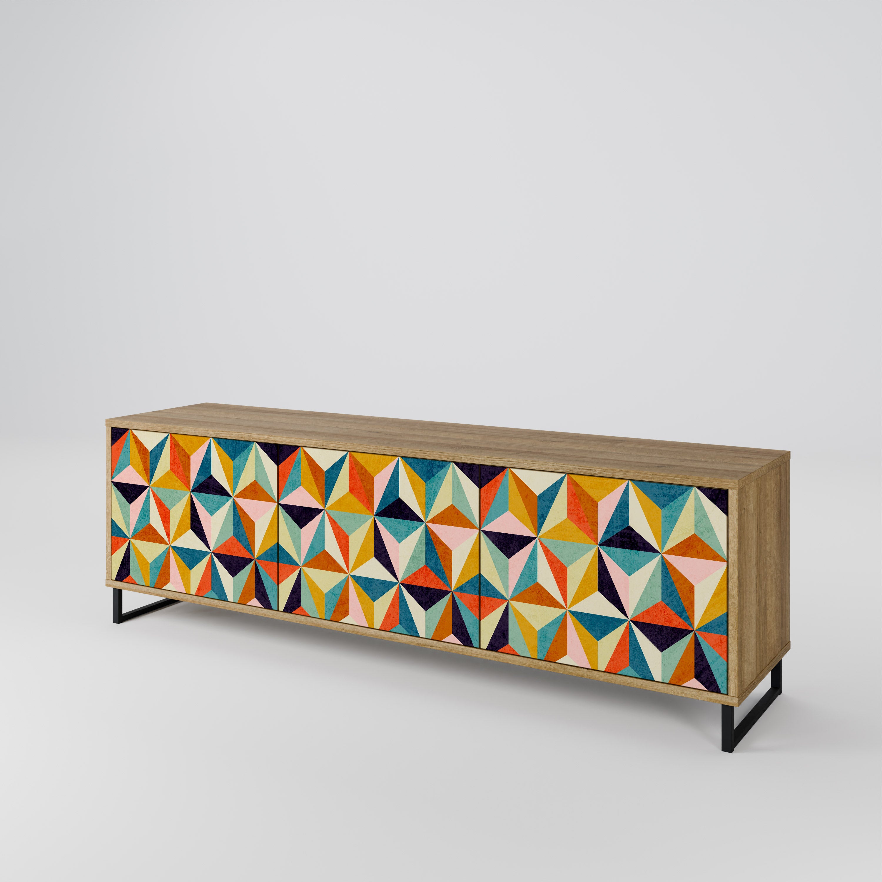 TESSELATE TREASURES Mueble de TV de 3 Puertas