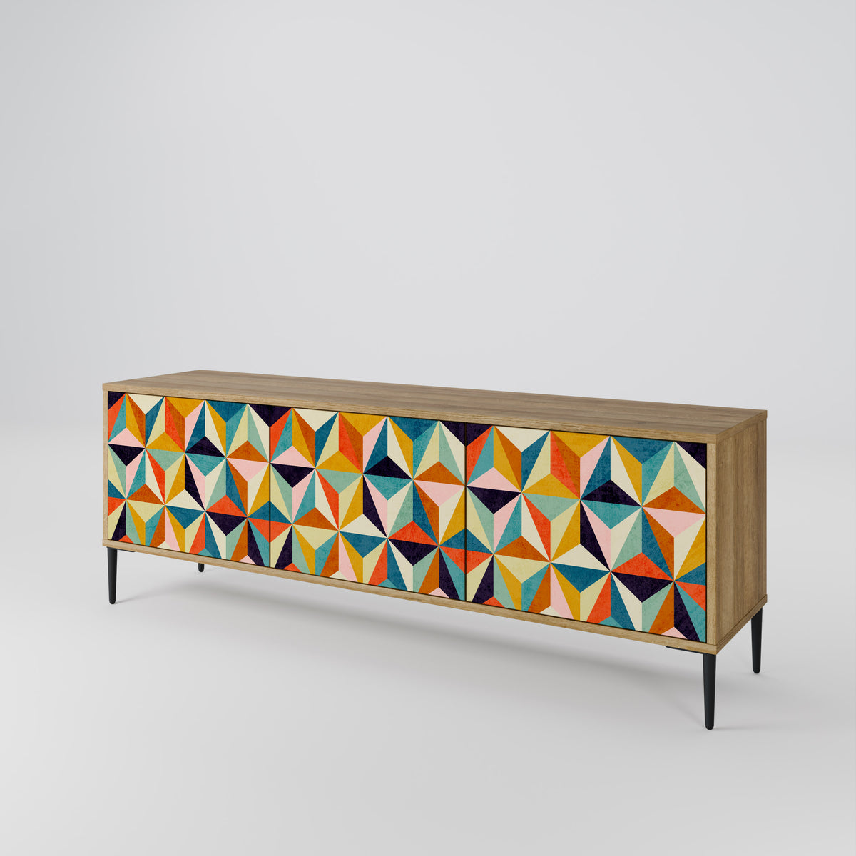 TESSELATE TREASURES Mueble de TV de 3 Puertas