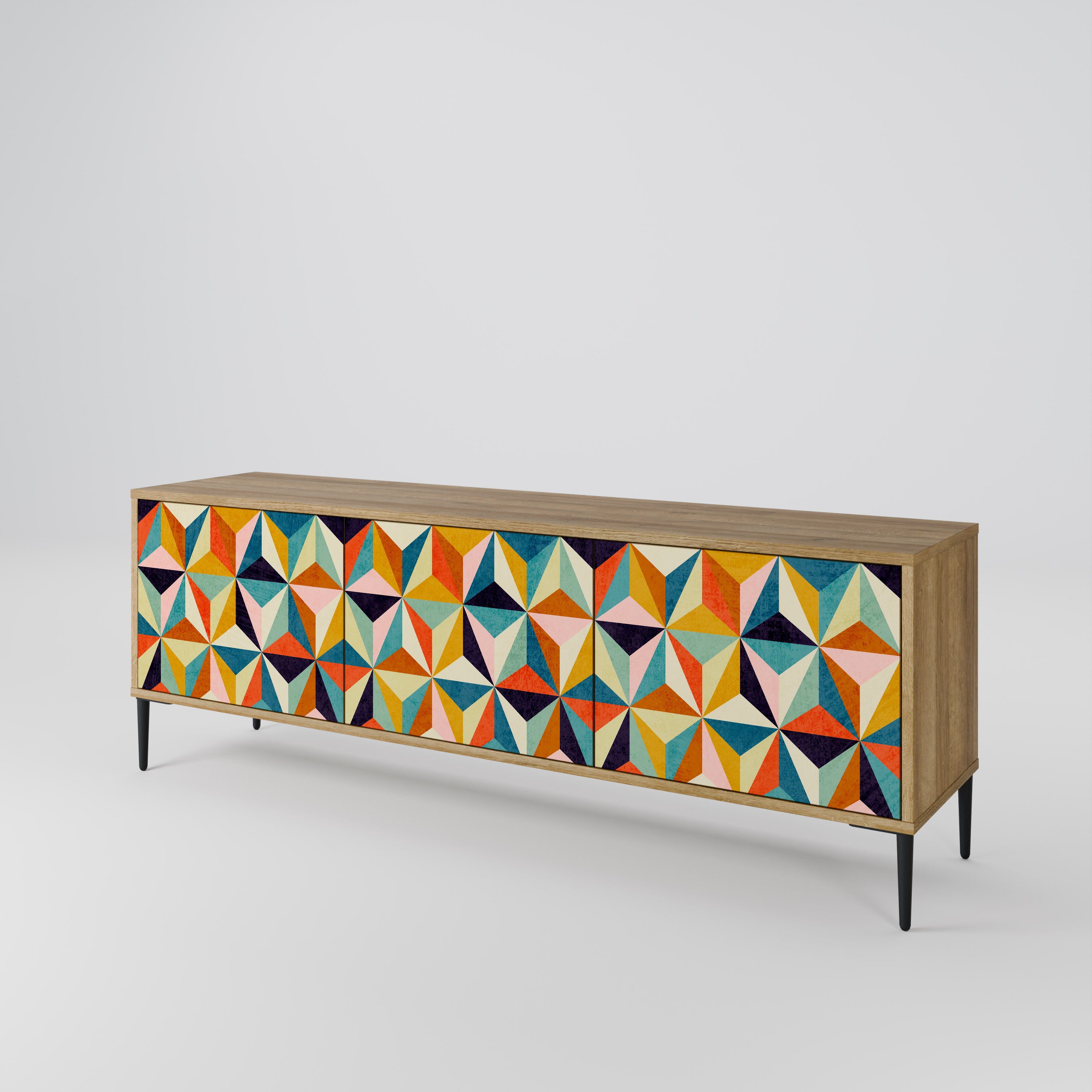 TESSELATE TREASURES Mueble de TV de 3 Puertas