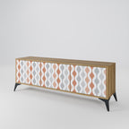 HAZY NOSTALGIA 3-Door TV Stand in Oak Effect