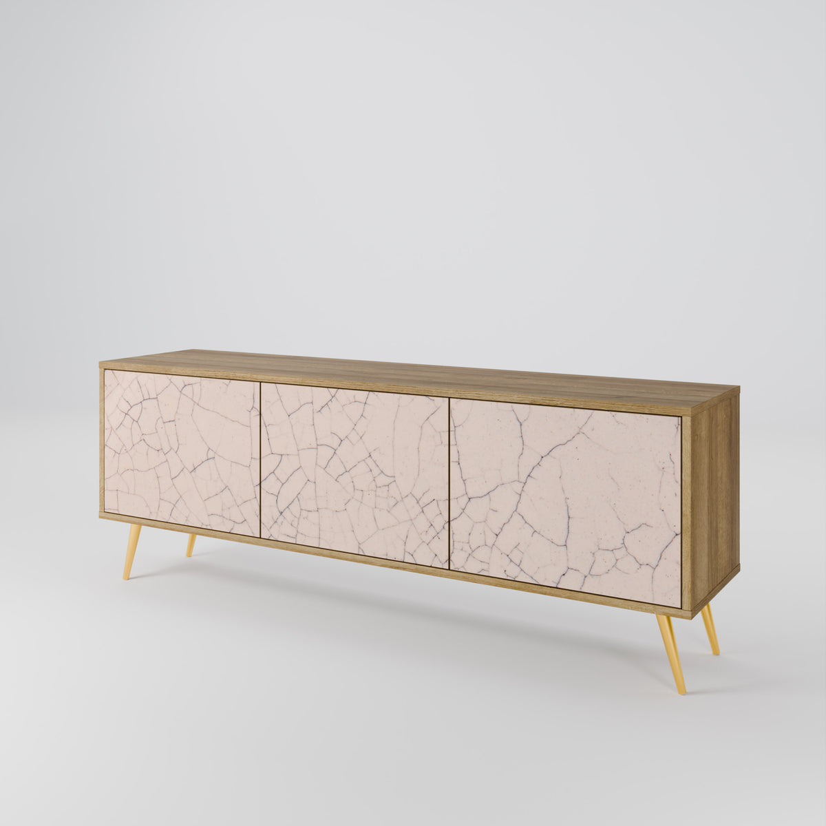 CERAMIC TEXTURE Mueble de TV de 3 Puertas