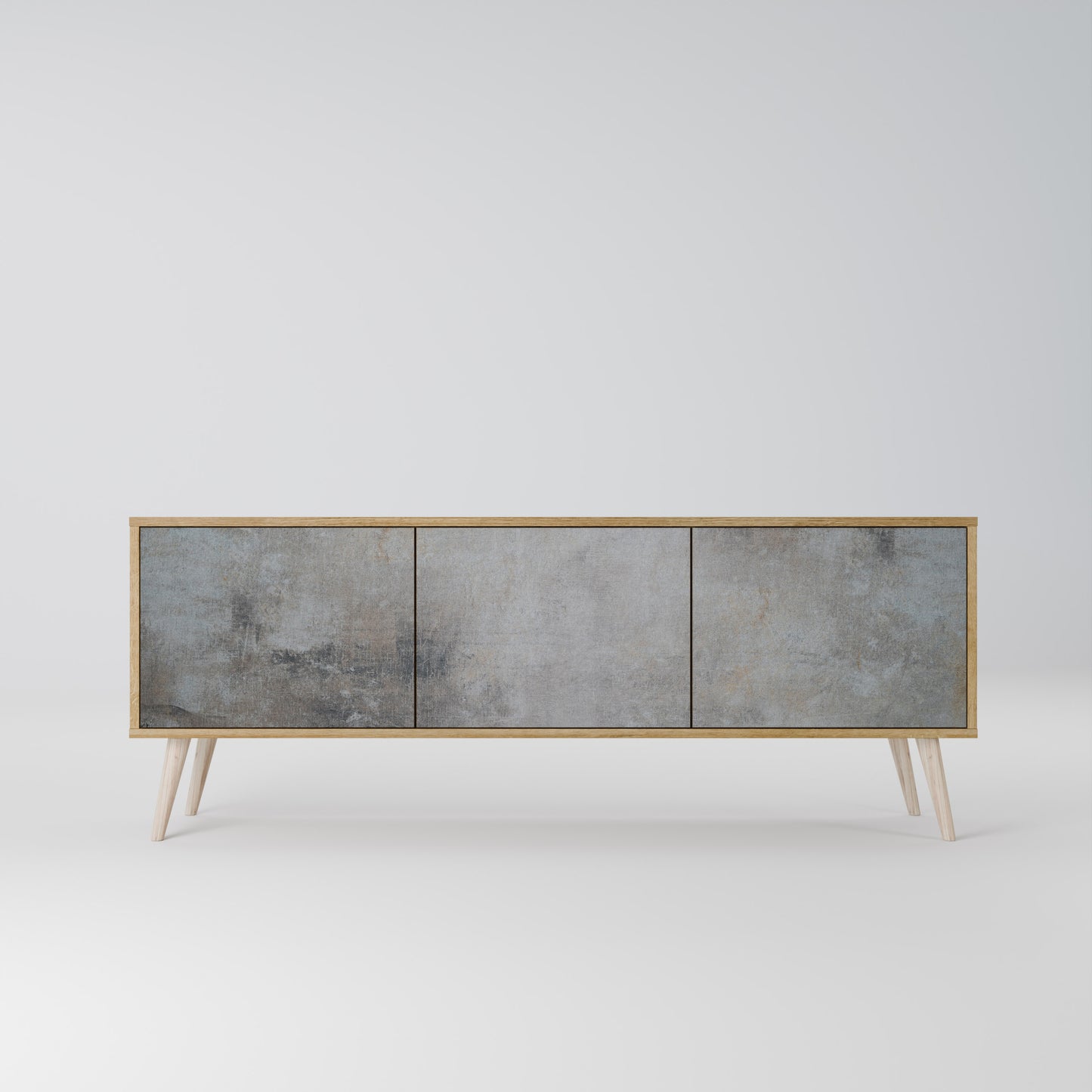 CONCRETE WALL Mueble de TV de 3 Puertas