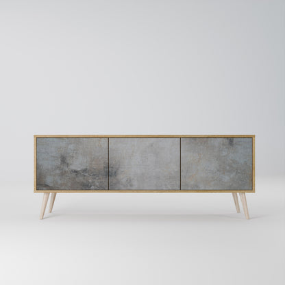 CONCRETE WALL Mueble de TV de 3 Puertas