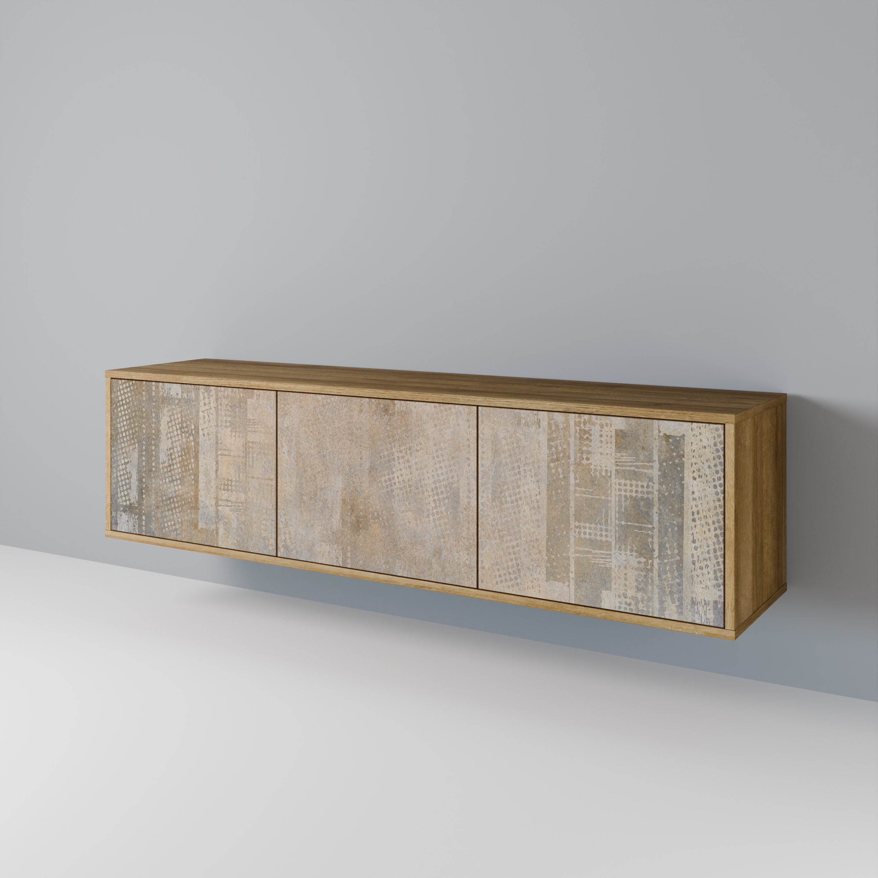 Mueble de TV de 3 puertas con efecto roble SCREEN ERROR
