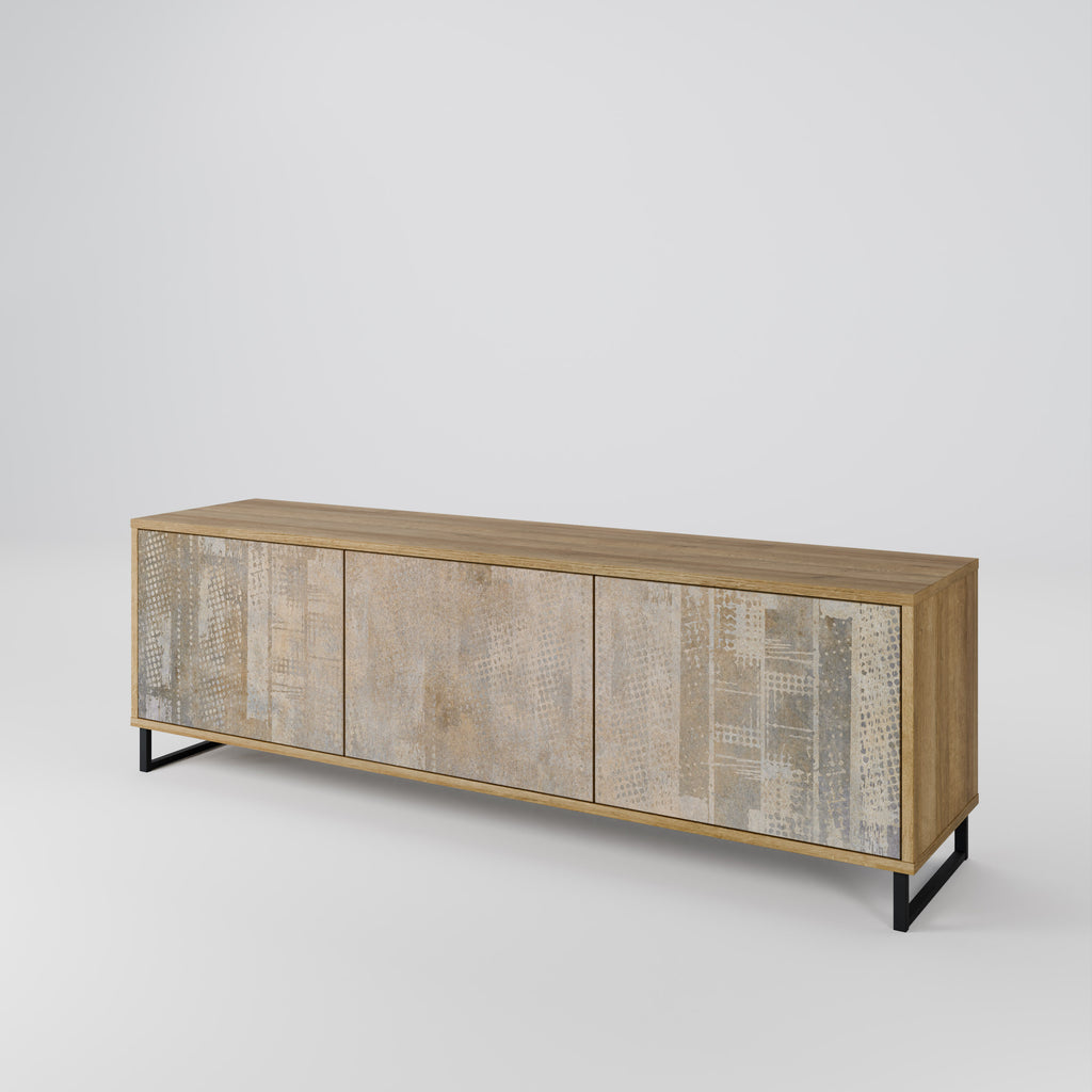 Mueble de TV de 3 puertas con efecto roble SCREEN ERROR