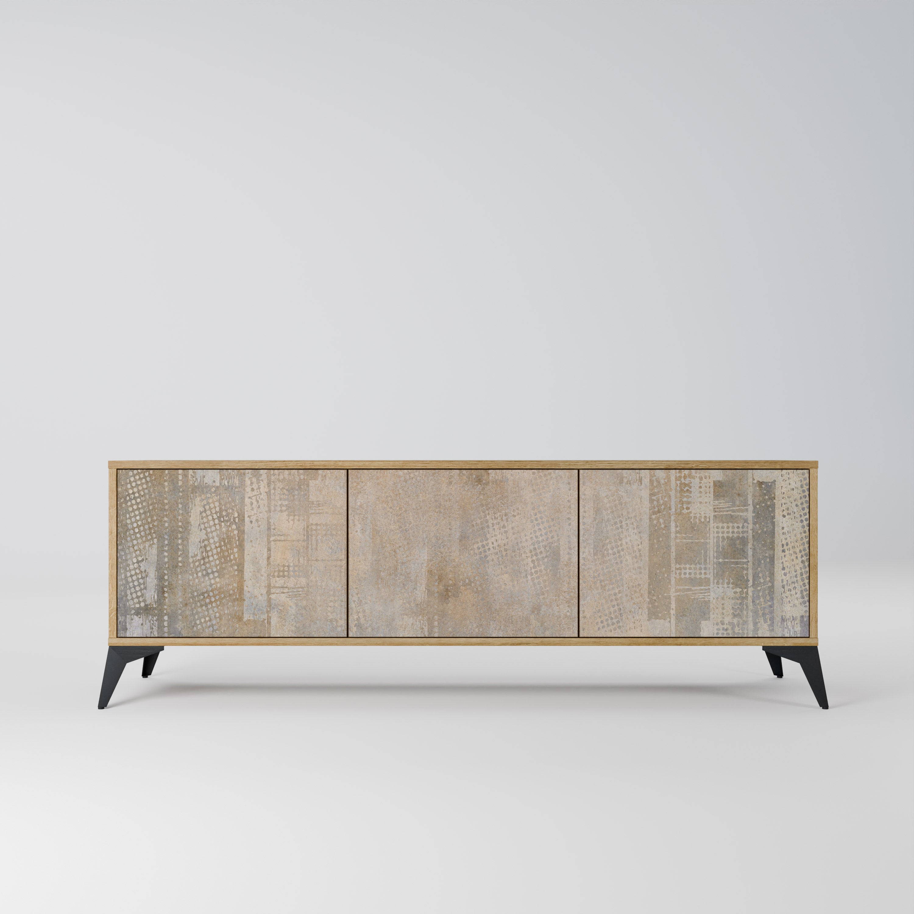 Mueble de TV de 3 puertas con efecto roble SCREEN ERROR