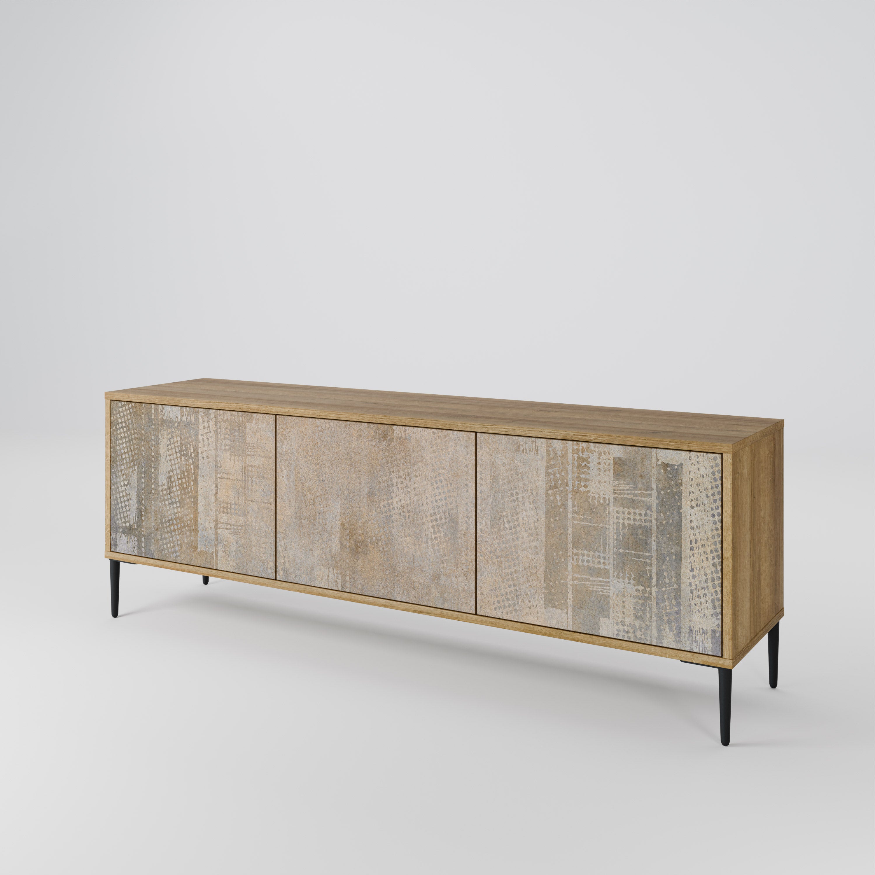 Mueble de TV de 3 puertas con efecto roble SCREEN ERROR