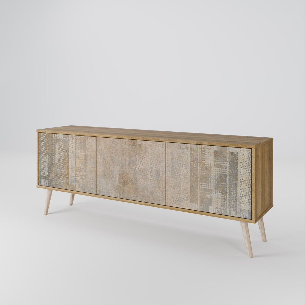Mueble de TV de 3 puertas con efecto roble SCREEN ERROR