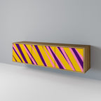 DREAMS COME TRUE 3-Door TV Stand in Oak Effect