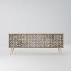 SLIGHTLY BLURRED 3-Door TV Stand in Oak Effect