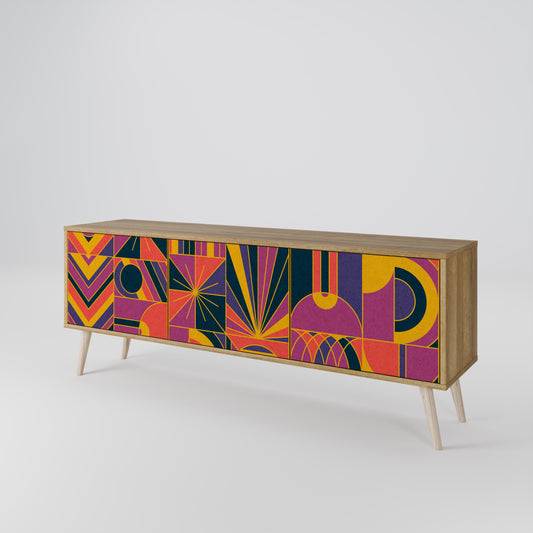ELECTRIC PATTERNS Mueble de TV de 3 Puertas