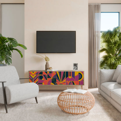 ELECTRIC PATTERNS Mueble de TV de 3 Puertas