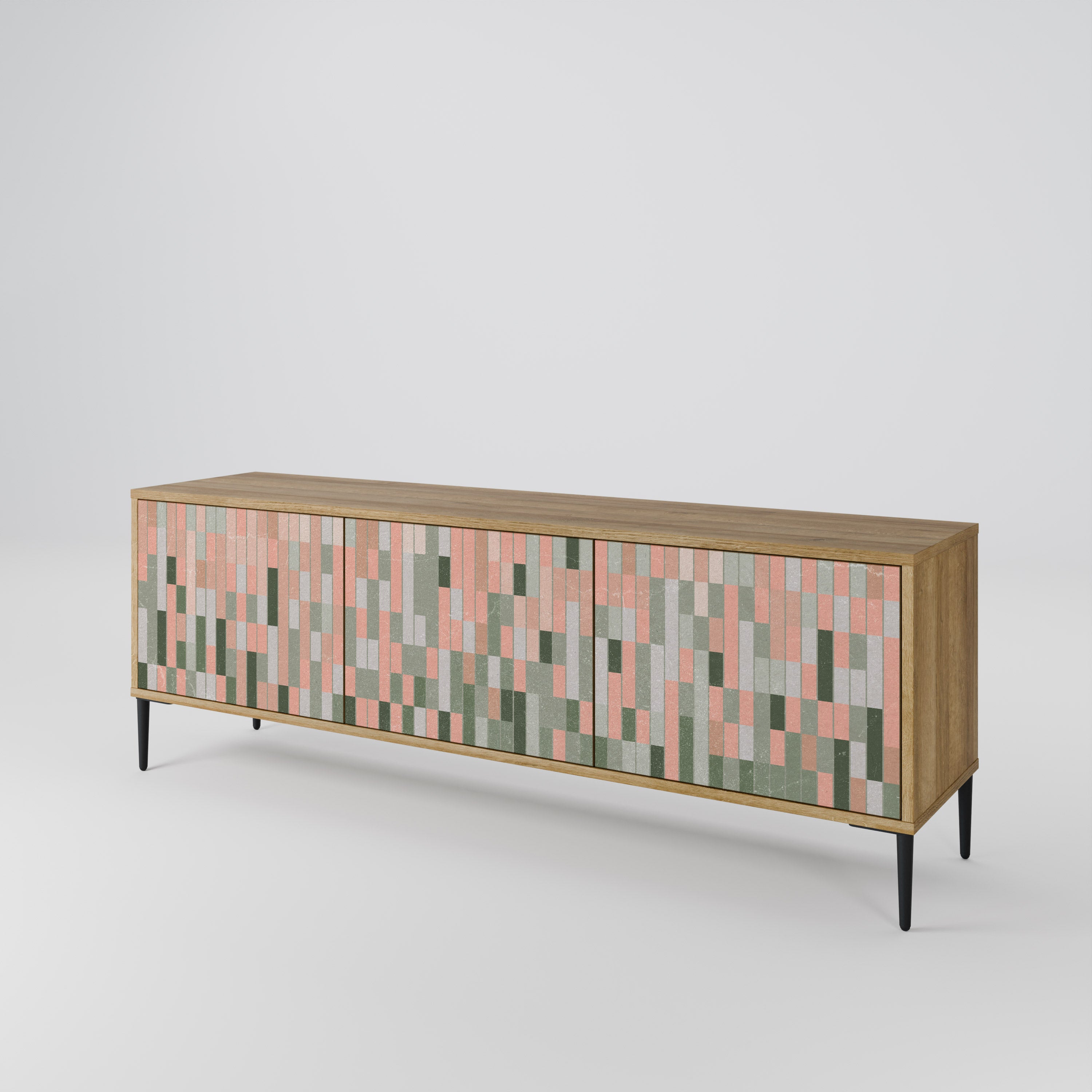 BUILDING THE FUTURE 3-Door TV Stand in Oak Effect