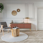 HYPNOTIC GATE 3-Door TV Stand in Oak Effect