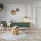 ILUSION GATE 3-Door TV Stand in Oak Effect