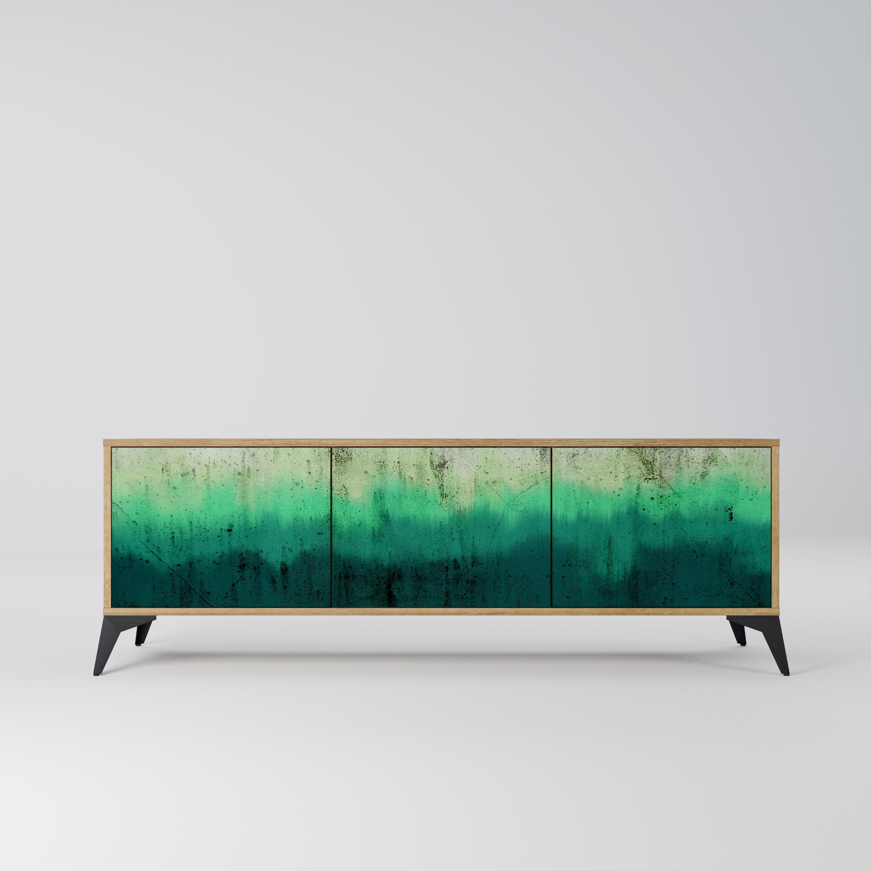 NORTHERN LIGHTS 3-Door TV Stand in Oak Effect