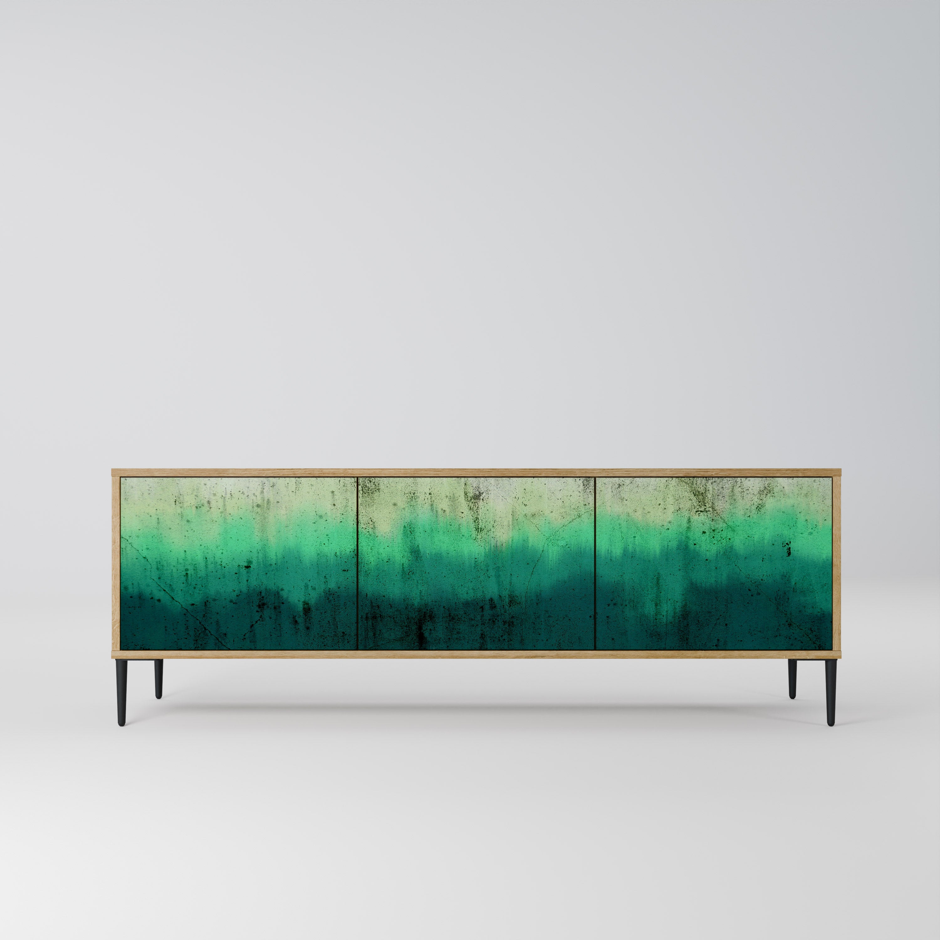 NORTHERN LIGHTS 3-Door TV Stand in Oak Effect