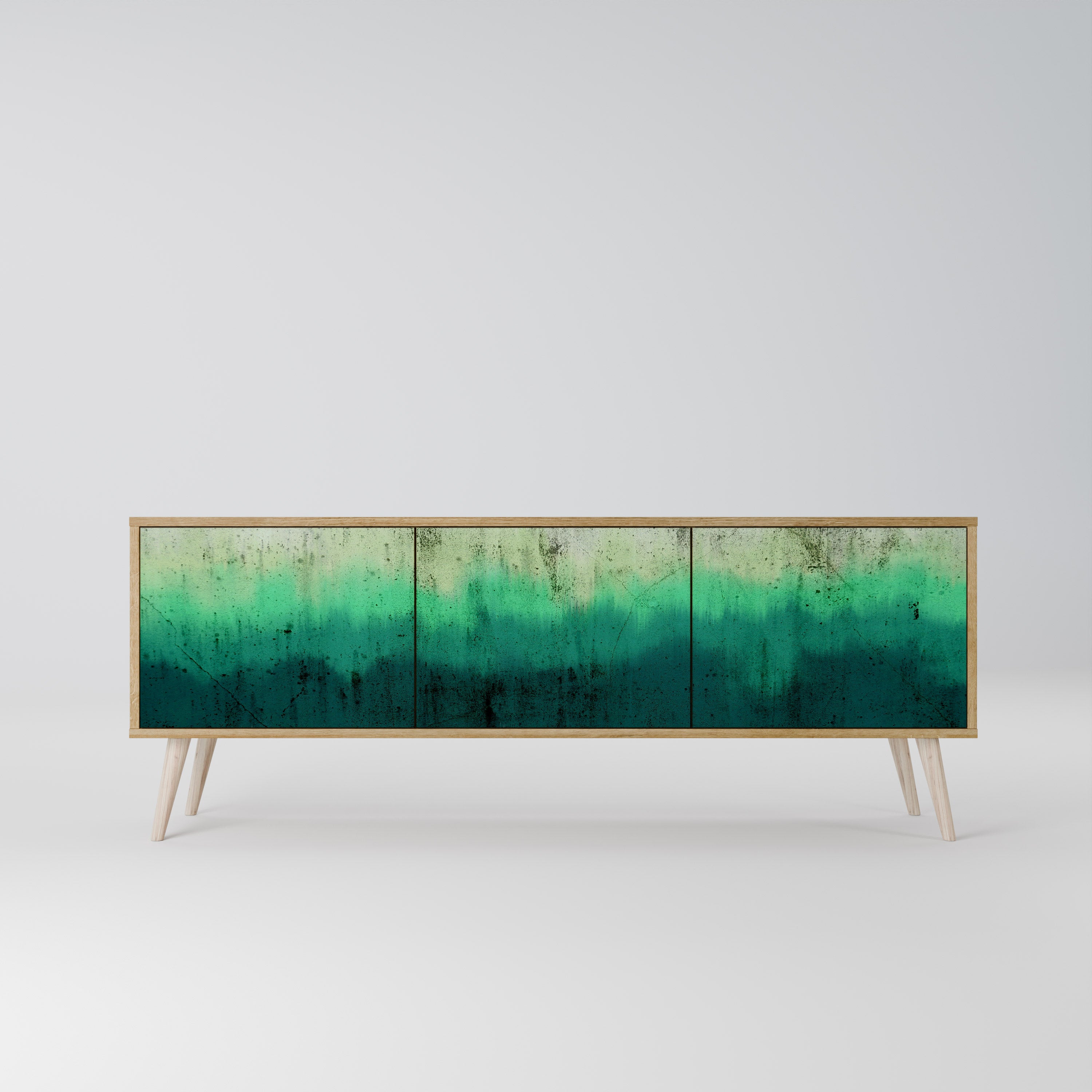 NORTHERN LIGHTS 3-Door TV Stand in Oak Effect